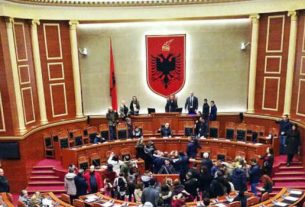 Albanian parliament in session.